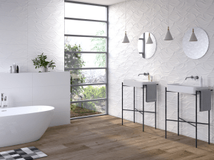 Azulejo Cerámica Baño Cocina Rectificado Narval White Brillo