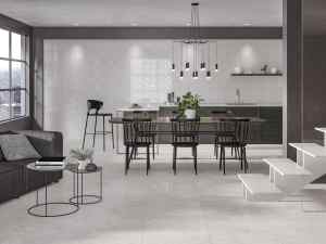 Azulejo Cerámica Baño Cocina Rectificado Leaves Glaciar