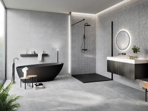 Azulejo Cerámica Baño Cocina Chrome Gris-Chrome Concept Gris Mate Rectificado