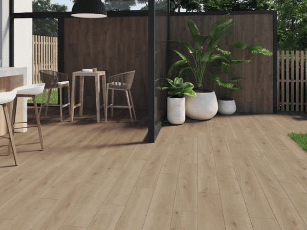 Porcelanato Español Imitación Madera Inout Versat Natural Mate Rectificado