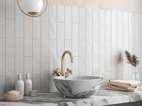 Azulejo Cerámica Baño Cocina Zarati Light Grey Brillante