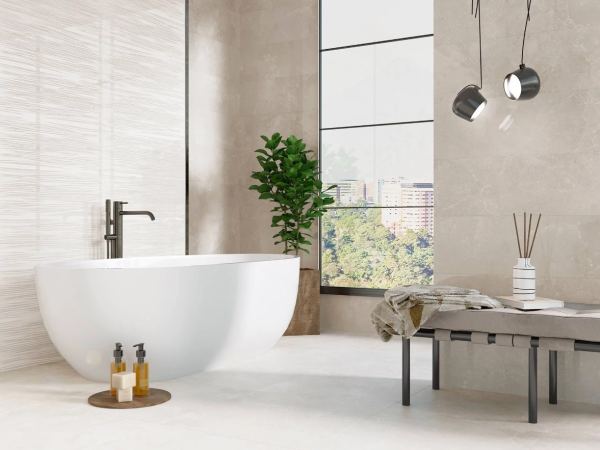 Azulejo Español Laos Marfil-Relieve Luang Marfil