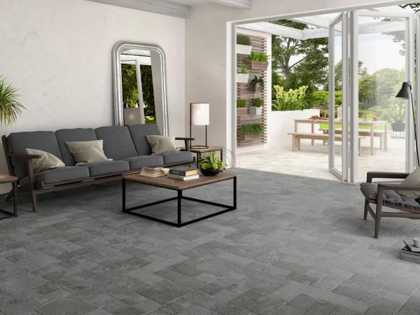 Porcelanato Español Nanotech Legend Dark Grey Antideslizante