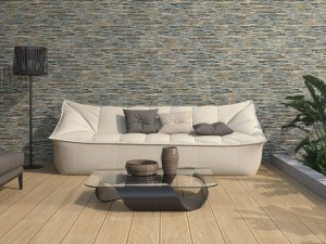 Fachaleta Española G Aspen Magma Porcelánica Imitación Piedra