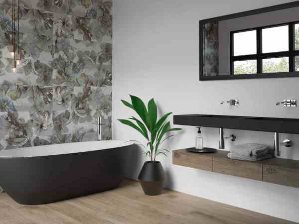 Azulejo Español Iris Snow - Decorado Canvas Rectificado