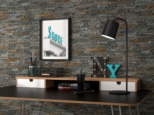 Fachaleta Española G Mubi Magma Porcelánica Imitación Piedra