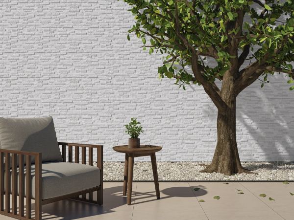 Fachaleta Española Ec Irun Blanco Porcelánica Imitación Piedra