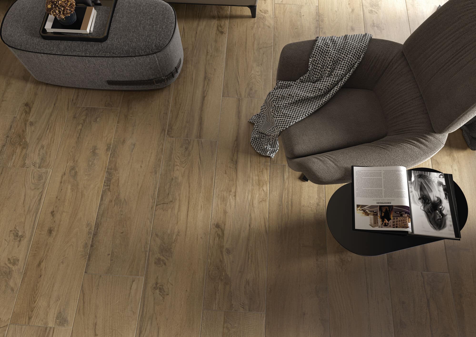 Porcelanato Español Xs Kelaya Oak Mate Imitación Madera
