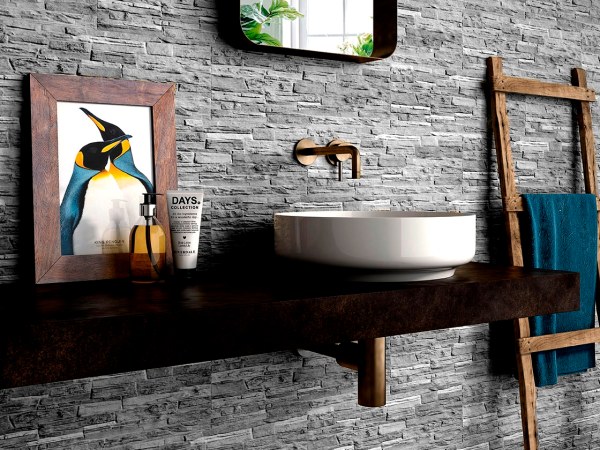 Fachaleta Española G Mubi Gris Porcelánica Imitación Piedra