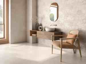 Azulejo Español Amira Daisy Beige Mate Rectificado