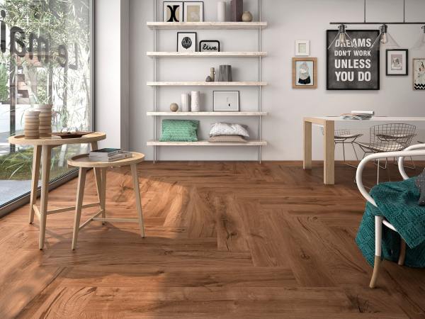 Porcelanato Español Ut Bricola Miel Imitación Madera Mate Rectificado
