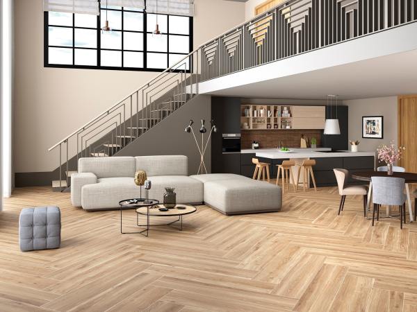 Porcelanato Español Woodville Miel Mate Rectificado Imitación Madera