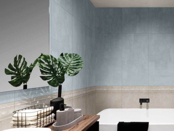 Porcelanato Italiano Fusion Azzurro Antico Mate Rectificado