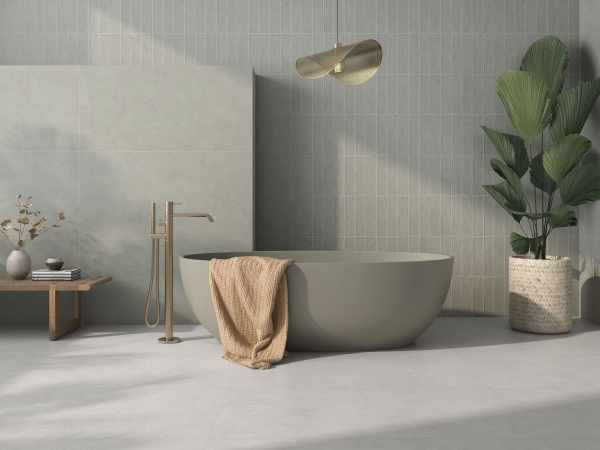 Porcelanato Español G Zero Salvia - Zero Ceniza Mate Rectificado