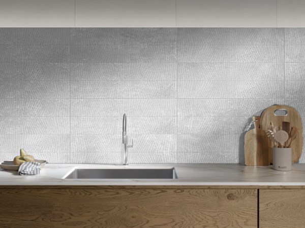 Azulejo Baño Cocina Chrome Art Gris Mate Rectificado