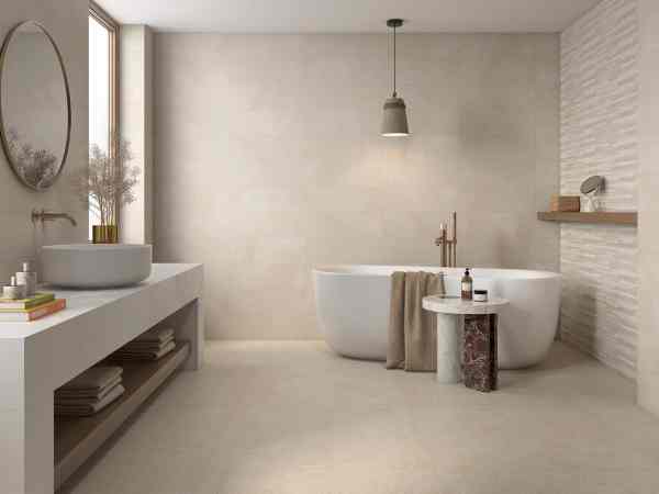 Azulejo Cerámica Baño Cocina Keon Crema Mate