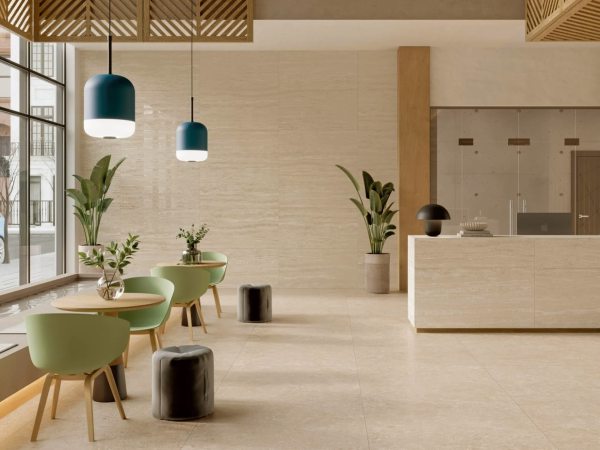 Porcelanato Español Rocket Cream Crosscut-Rocket Cream Veincut Lapado Rectificado