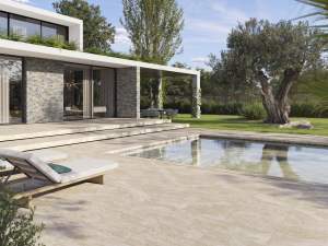 Porcelanato Español Rochas Beige Grip Antideslizante