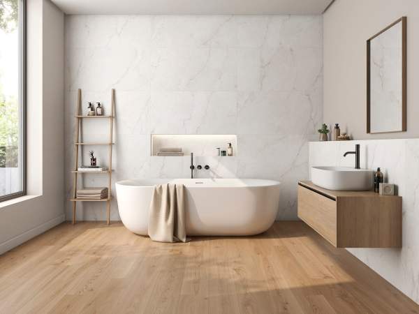 Porcelanato Español N Discover Satinado Blanco Rectificado