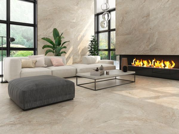 Porcelanato Español Pris Mate Sena Crema Rectificado