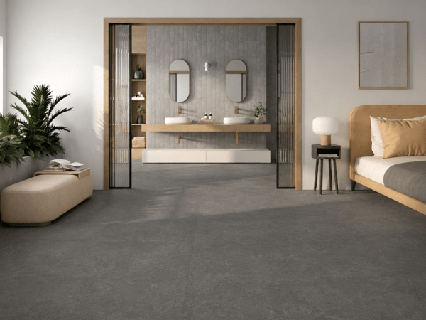 Porcelanato Español Fossil Antracita Rectificado